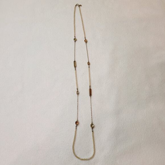 Loft long bead and stone necklace - Picture 1 of 7